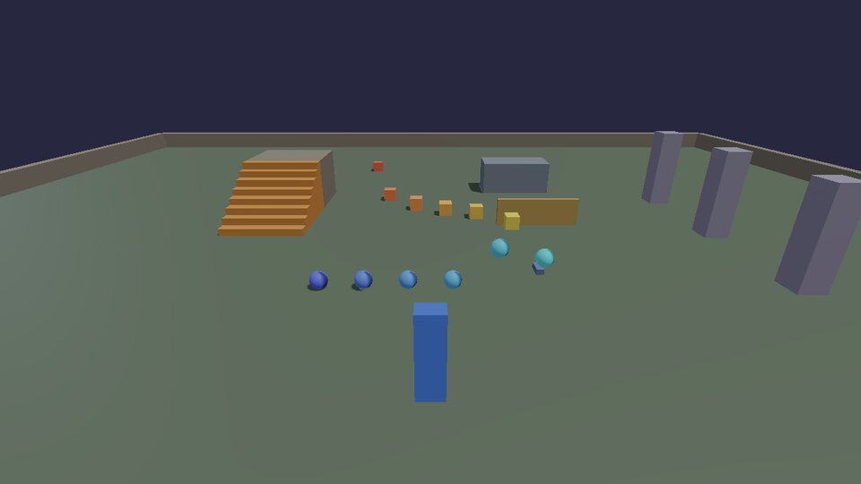 Balls bouncing and boxes sliding