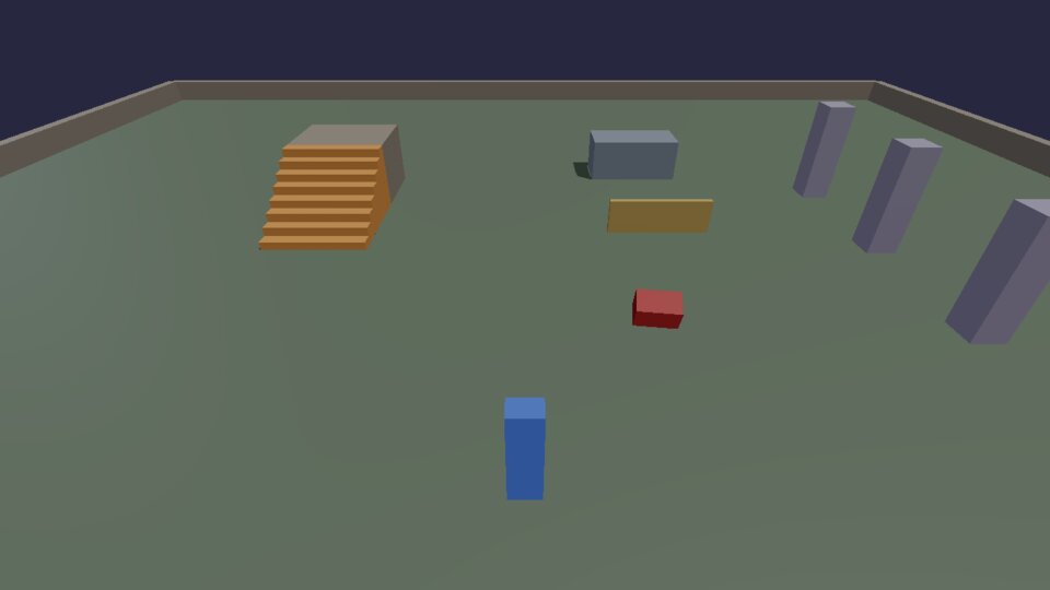 A red guard walking between waypoints